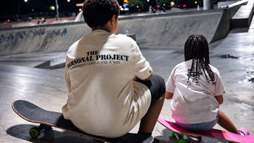 The Win Tee worn at The Personal Project skate event