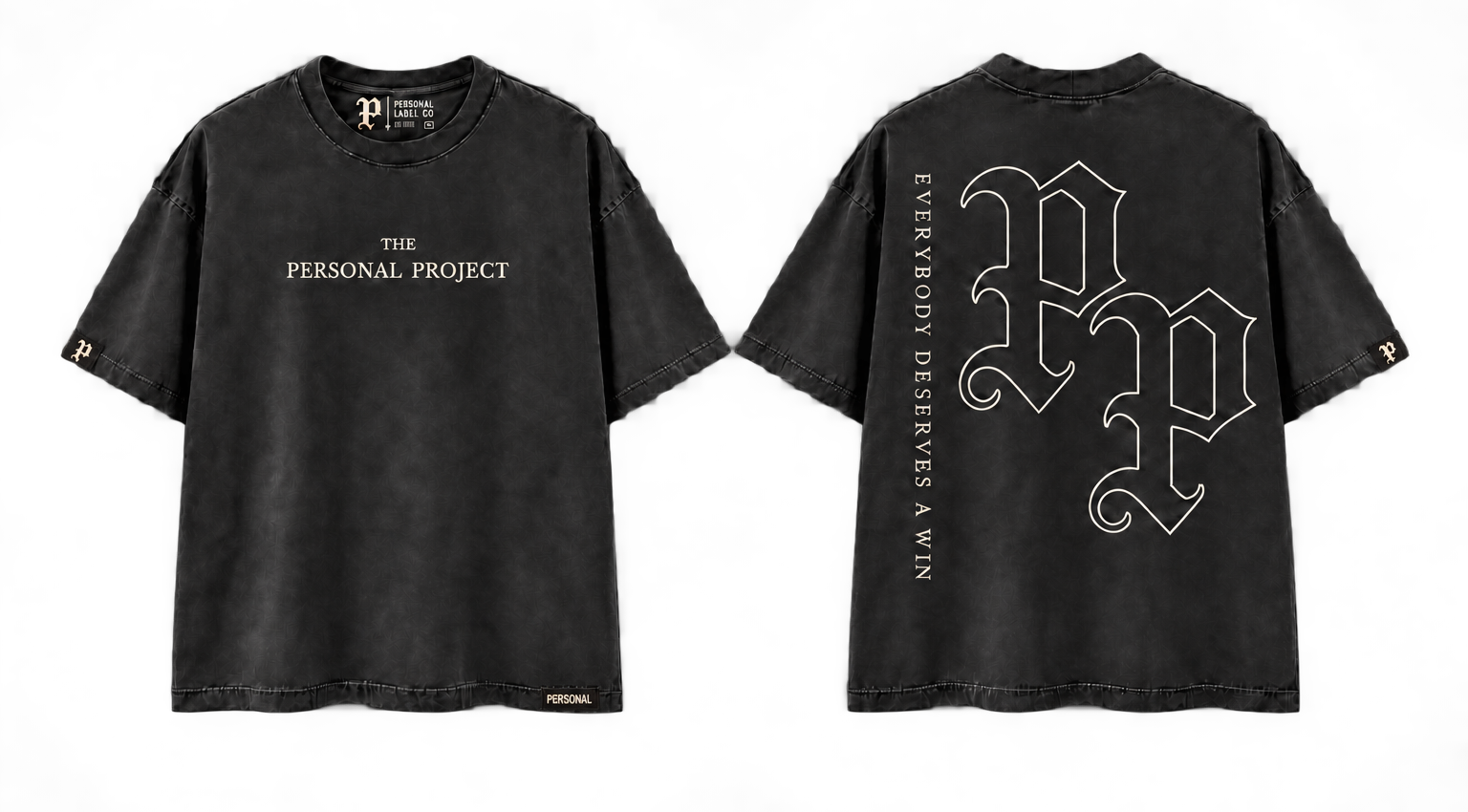 The Double P Tee — front and back